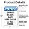 Signmission Do Not Block Gate Keep Clear At, 7 in W x Rectangle, Vinyl Decal OS-2PACK-NS-D-710-V-11081 - alternate 6